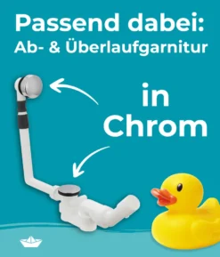 Calmwaters® Badewanne Komplettset 170x75 Cm Original, EU, 3in1 Acryl-Badewanne Mit Wannenträger & Ablaufgarnitur, Körperformbadewanne, Rechteckbadewanne 170 X 75, 200 L, Weiß, 99000088 -Vidailo Verkaufe e1895a5ae51a420fef95045455ea7f99