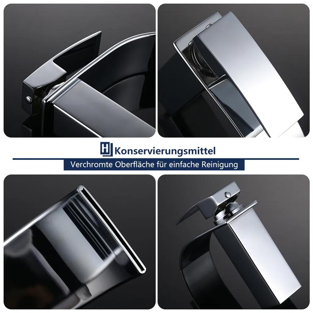 Wasserhahn Bad Wasserfall Badarmatur Messing Waschtischarmatur Für Badezimmer Einhandmischer Waschbecken Armatur Verchromt Silber 8 Wasserhahn Bad Wasserfall Badarmatur Messing Waschtischarmatur Für Badezimmer Einhandmischer Waschbecken Armatur Verchromt Silber – Bild 6