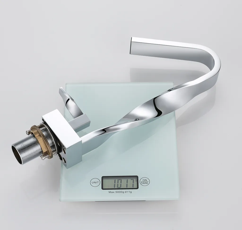 Design-Waschtischarmatur Wasserfall Mischbatterie Wasserhahn Bad Badarmatur Waschbeckenarmatur Chrom Einhebelmischer Badezimmer 9 Design-Waschtischarmatur Wasserfall Mischbatterie Wasserhahn Bad Badarmatur Waschbeckenarmatur Chrom Einhebelmischer Badezimmer – Bild 7