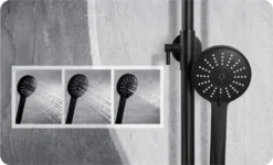 Duschsystem Trennbar, Schwarz , Badewannenarmatur Wasserfall ,Duscharmatur ,Dusche 2 Funktion Handbrause ,Edelstahl Duschstange ,Regendusche Für Bad/Badewanne,keinen Wasserhahn -Vidailo Verkaufe e3a0570d1e6792d14b0decbe0d4ea66f