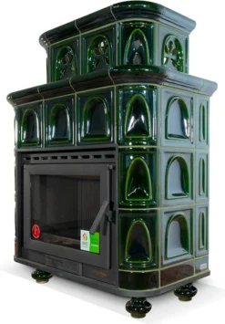 Kaminofen Kahelofen Fontanna Grün Blmschv2 11kW Klassisches Design -Vidailo Verkaufe e3df940720744926e2b4d88de17c1842