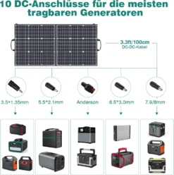 BEAUDENS 150W Tragbare Power Station 166Wh/52000mAh Solar Generator Solargenerator Stromerzeuger Mit 100W Solarpanels Solaranlagen Solarladegerät Solarzelle Solarbox Akku Ladegerät Powerbank Typ-C/USB Für Notstrom/Camping/Wohnmobile/zu Hause/ Reise CPAP Emergency -Vidailo Verkaufe e6488ac0abf058ded4fda5ece3bd8d60