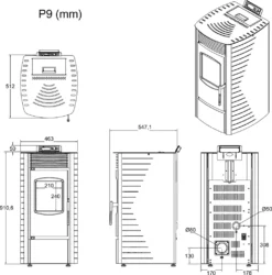 Nemaxx P9 Pelletofen Pelletkamin Pelletkaminofen 9 KW Kaminofen Heizofen Pellet Ofen Kamin Pelletheizung Heizung Heizgerät Kaminheizung Pellets - Weiß - WiFi-Ready -Vidailo Verkaufe e7053cb843fb0e99ba8770707ea41838