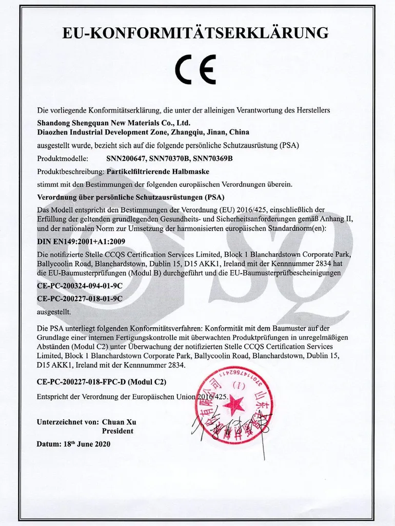 40 Stück - FFP2 Maske, Atemschutzmaske, CE2834, EN149:2001+A1:2009 FFP2 NR 13 40 Stück - FFP2 Maske, Atemschutzmaske, CE2834, EN149:2001+A1:2009 FFP2 NR – Bild 11