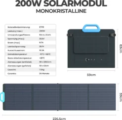 Stromerzeuger BLUETTI EB55 Mit PV200 Solarpanel, 537Wh LiFePO4 Batterie Mit 11 Vielseitige Ausgänge, Tragbarer Solarspeicher Für Boote, Büro, Gartenhäuser -Vidailo Verkaufe e7e793b94f7a55c2b7dea7dd7d4506a9 7