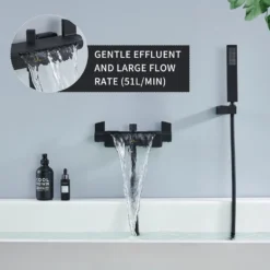 Moderne Badewannenarmatur Mit Regal Wannenarmatur Wasserfall Mit Handbrause Badewanne Armatur Duscharmatur Für Bad Schwarz Matt -Vidailo Verkaufe e989ba9df795cfc53e1bb6a8bc4b2caf