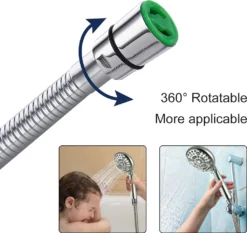 Homelody Chrom Anti-Kink Duschschlauch 1,5 M Brauseschlauch Edelstahl Duschkopfschläuche Doppelverriegelter -Vidailo Verkaufe eb5faa0220b52ee9d1aec130db1f6d4f