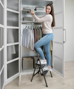 Wenko Alu-Klapptrittleiter Compact 2-stufig Dunkelgrau -Vidailo Verkaufe ec041448decb43b02e0cd7b319ff6ae8