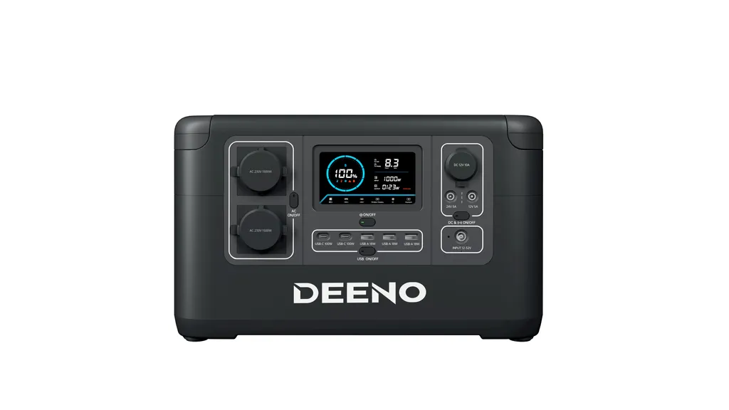 Deeno X 1500 Powerstation, Stromspeicher, 1036 Wh Kapazität, 1500 Watt Leistung, Integrierte LED-Lampe, Transportabel 11 Deeno X 1500 Powerstation, Stromspeicher, 1036 Wh Kapazität, 1500 Watt Leistung, Integrierte LED-Lampe, Transportabel – Bild 9