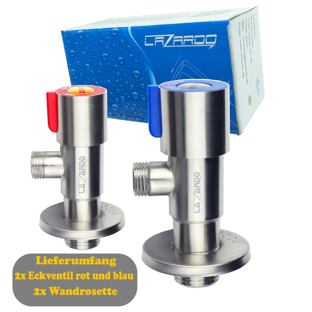 Lazardo Edelstahl Eckventil Regulierventil Zoll 3/8" 9 Lazardo Edelstahl Eckventil Regulierventil Zoll 3/8" – Bild 7