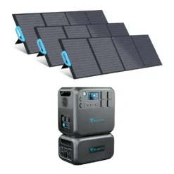 BLUETTI Solarstromerzeuger AC200MAX+B230 4096Wh Mit Solarpanel 3 PV200 200W, Tragbarer Generator 2200W Mit AC/DC/USB-Buchse, LiFePO4 Stromspeicher Notstromaggregat Für Stromausfall, Reisen