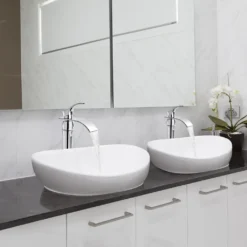 Wasserfall Waschtischarmatur, Hoher Auslauf Wasserhahn Bad Chrom, Mischbatterie Waschbeckenarmatur Für Badezimmer, Einzigartiges Design Einhandmischer -Vidailo Verkaufe ee65f24da315f64a2ba759d9b8f3e787