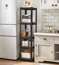 SONGMICS Bücherregal, Schwerlastregal, Küchenregal, Lagerregal, Standregal, 5 Ablagen, 150 X 37 X 37 Cm, Bis 400 Kg Belastbar, Verstellbare Ablagen, Industrie-Design, Vintagebraun-schwarz GLR037B01 -Vidailo Verkaufe eef4291a86e878251a7c008b0b59b37d