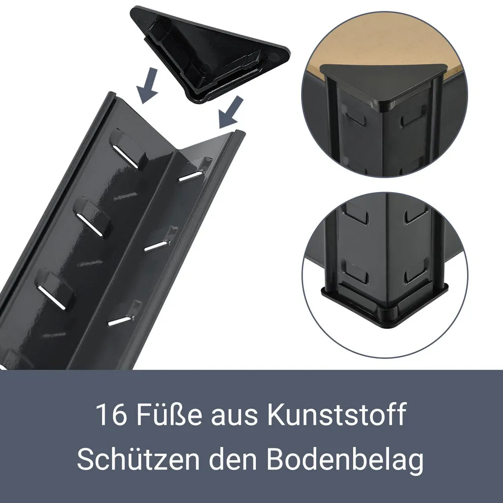 Juskys Lagerregal Basic 2er Set 180x90x40 Cm Grau – 2 Schwerlastregale Mit 10 Böden – Max. 1750 Kg - Metall Verzinkt - Regale Kellerregal Metallregal 10 Juskys Lagerregal Basic 2er Set 180x90x40 Cm Grau – 2 Schwerlastregale Mit 10 Böden – Max. 1750 Kg - Metall Verzinkt - Regale Kellerregal Metallregal – Bild 8