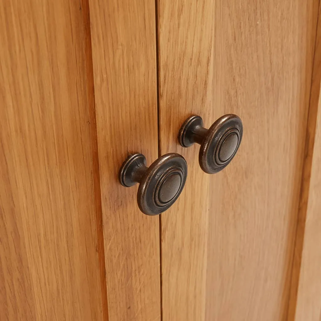 VidaXL Schrank 50x22x110 Cm Massivholz Eiche 11 VidaXL Schrank 50x22x110 Cm Massivholz Eiche – Bild 9