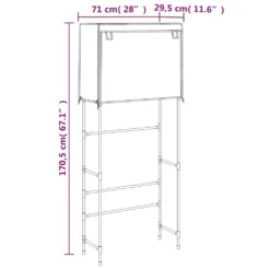 VidaXL Waschmaschinenregal 2 Ablagen Schwarz 71x29,5x170,5 Cm Eisen -Vidailo Verkaufe f00fc2a350e74e1b52944b548d62980d