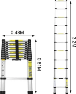 EINFEBEN Teleskopleiter Mehrzweckleitern 3.2m Stehleiter Mehrzweckleiter Alu Multifunktionsleiter Ausziehleiter -Vidailo Verkaufe f07f84c4233b1318ec6286bb5bbe9d65