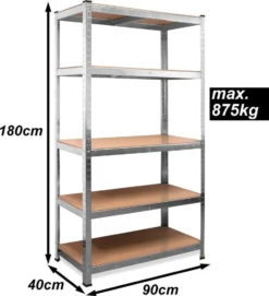 Monzana Schwerlastregal Kellerregal Steckregal Werkstattregal Lagerregal Regal, Model:2x 5 Böden - 180x90x40cm 25 Monzana Schwerlastregal Kellerregal Steckregal Werkstattregal Lagerregal Regal, Model:2x 5 Böden - 180x90x40cm -Vidailo Verkaufe f143e994754c505c5f4bd7ee994f181d