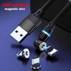Magnetisches Ladekabel, Drehbares Magnetisches Ladekabel Mit LED, Kompatibel Mit USB-C-Typ-C-Micro-2-in-1-Ladekabel ,Black,1 Meter Noodle 14 Magnetisches Ladekabel, Drehbares Magnetisches Ladekabel Mit LED, Kompatibel Mit USB-C-Typ-C-Micro-2-in-1-Ladekabel ,Black,1 Meter Noodle -Vidailo Verkaufe f291df33502e879fb756df12a3318c76 1