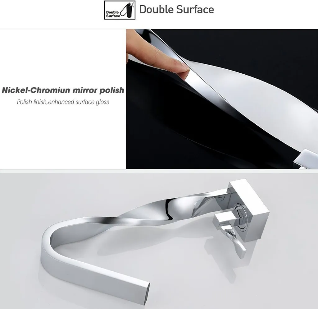 Design-Waschtischarmatur Wasserfall Mischbatterie Wasserhahn Bad Badarmatur Waschbeckenarmatur Chrom Einhebelmischer Badezimmer 6 Design-Waschtischarmatur Wasserfall Mischbatterie Wasserhahn Bad Badarmatur Waschbeckenarmatur Chrom Einhebelmischer Badezimmer – Bild 4