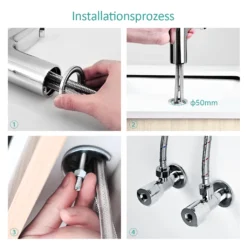 EMKE Waschtischarmatur Wasserhahn Einhebelmischer Verchromter Messingkörper Mischbatterie Spritzwassergeschützt Waschbeckenarmatur Für Bad -Vidailo Verkaufe f361e75b61790e82cbc3ffce050c0562