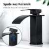 Wasserfall Waschtischarmatur, Wasserhahn Bad, Kaltes Und Heißes Waschamatur Waschbecken, Wasserhahn Waschbecken Für Badezimmer, Einhandmischer Waschbeckenarmatur, Brass Mischbatterie