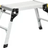 DURHAND Werkbank Klappstufen Klappbare Arbeitsplattform Rutschfester Werktisch Mit Sicherheitsriegel Bis 150 KG Aluminiumlegierung Stahl Silber 94 X 38,5 X 48cm -Vidailo Verkaufe f3f57112996add1b125bacad74e91126