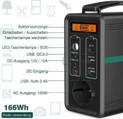 BEAUDENS 166Wh 52000mAh Tragbare Power Station Solargenerator Solar Generator Powerstation Stromerzeuger Power Generator Akku Ladegeräte -Vidailo Verkaufe f788da7fdf205f62bc8e8503f67d8d4d