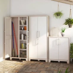 Keter Universalschrank Gulliver Beige Braun 182 Cm -Vidailo Verkaufe f82fbe17e2e0872ff19d181aada820af