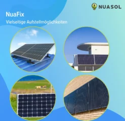 NuaSol Solarpanel Flachdach Halterung PV-Modul Aufständerung Balkonkraftwerk Bis 72 Cm Neigungswinkel Verstellbar 0-90° -Vidailo Verkaufe f8fd6260e11685ce7105c213b1abed60
