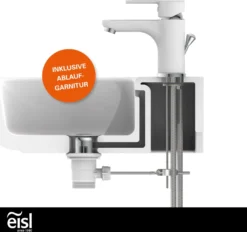 Eisl DIZIANI Waschtischarmatur Mit Zugstange, Wasserhahn Bad Mit Ablaufgarnitur Waschbecken, Weiß/Chrom -Vidailo Verkaufe fa8c5f79f38138eb052ba79f94681678