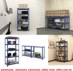 SONGMICS Lagerregal 180 X 90 X 40 Cm Bis 875 Kg Belastbar (175 Kg Pro Ablage), Schwerlastregal Mit 5 Regalböden, Regalsystem Mit Höhenverstellbaren Ablagen Blau GLR40Q -Vidailo Verkaufe fbf9b4edbef2e949f48ed40de004dadd