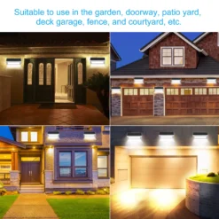 Neoglint Solar-Wandleuchte, Radar-Bewegungssensor, 48 LEDs, Superhelle 1100 Lumen, Wasserdichte Gartenlampe, Aluminiumlegierung, Gehaeuse Fuer Garten, Terrasse, Hof, Zaun, Garage, Deck -Vidailo Verkaufe fcda712502dd7e07c9d5c7de38240aa9