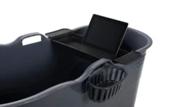 HelloBath® Mobile Badewanne Für Erwachsene XL, Ideal Für Das Kleines Badezimmer, 125 * 52 * 63cm, Stylisch Und Stimmungsvoll (Grau) - Mit Badewannenbrett Und Wasserhahn -Vidailo Verkaufe fce84acc6e891ed5c640f93492ccad7d