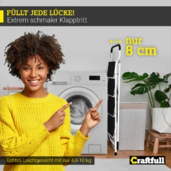 Craftfull Klapptritt CF-132A, Aluminium-Trittleiter 5 Stufen Klappbar -Vidailo Verkaufe fe551b1ddd2eee84185529fd395bfcde