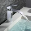Wasserhahn Bad Wasserfall Badarmatur Messing Waschtischarmatur Für Badezimmer Einhandmischer Waschbecken Armatur Verchromt Silber -Vidailo Verkaufe fe9e3d4924b420b89c85badb6b06f90d