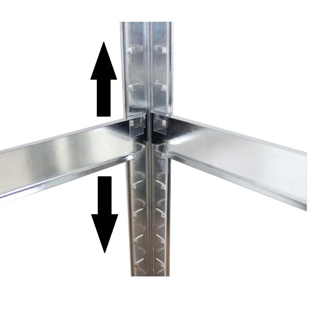 Schwerlastregal 160x80x40 Cm 2er Set Lagerregal Kellerregal Metallregal Garagenregal 7 Schwerlastregal 160x80x40 Cm 2er Set Lagerregal Kellerregal Metallregal Garagenregal – Bild 5