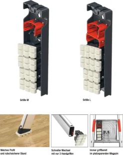 Hailo Leiter-Wechselfuß-Set EasyClix Living Größe L 9947-001